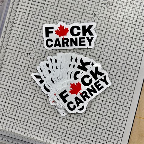 FUCK CARNEY Protest Decals Pack Of Waterproof Vinyl Sticker Made In Canada Anti Mark