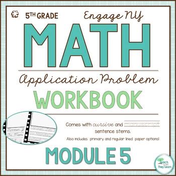 Engage New York Eureka Math Application Problem Workbook Th Grade Module