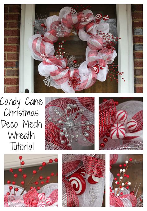 Christmas Mesh Wreaths Noel Christmas Christmas Candy Cane Winter