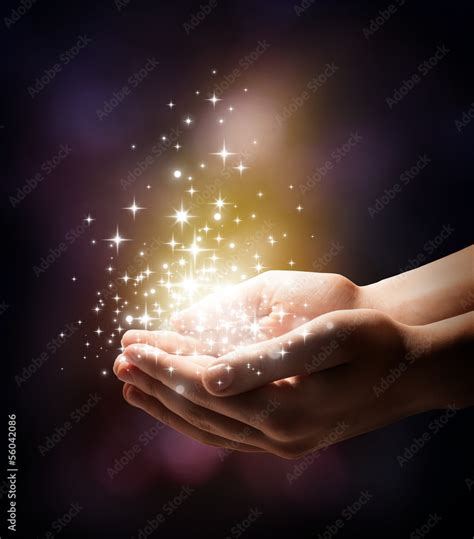 Stardust And Magic In Your Hands Stock Photo Adobe Stock