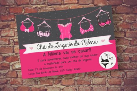 Convite Ch De Lingerie Modelos Cheios De Luxo E Glamour