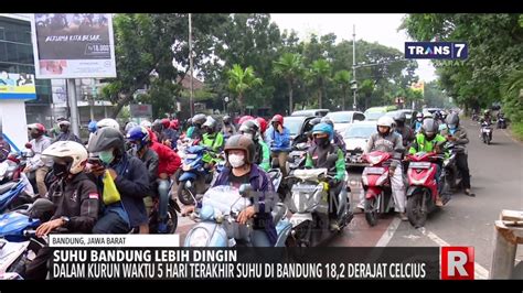 Suhu Udara Kota Bandung Lebih Dingin Waspada Terserang Penyakit YouTube