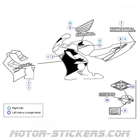 Honda Cbr 600f 2005 Decals