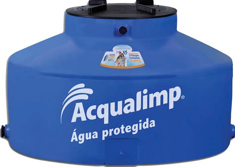 Caixa DÁgua De Polietileno 500l Azul Água Protegida Acqualimp