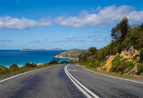 дорога, океану, пункт призначення, узбережжі, водіння, подорожі, небо ...