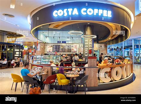 bangkok thailand june   costa coffee interior costa coffee