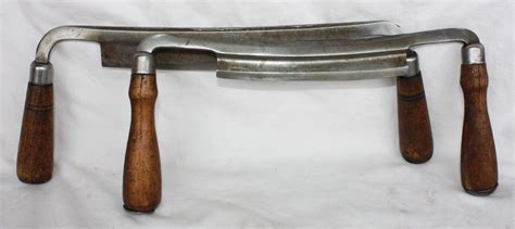 Lot Of 2 Vintage Fulton Draw Knives Antique Tools Woodworking 8 And 6