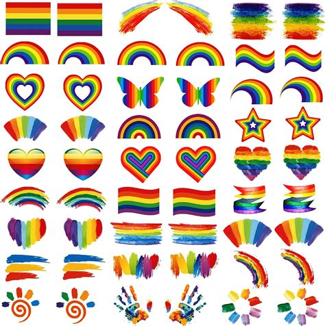 Amazon Pcs Pride Stickers Gay Pride Rainbow Face Stickers For Lgbtq Pride Flag Sticker