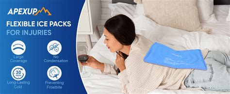 amazoncom apexup gel ice packs  injuries reusable flexible double