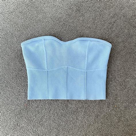 BABY BLUE KOOKAI BOOB TUBE Brand Kookai Depop