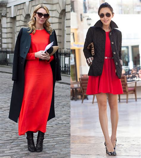 Образ с красным платьем мини