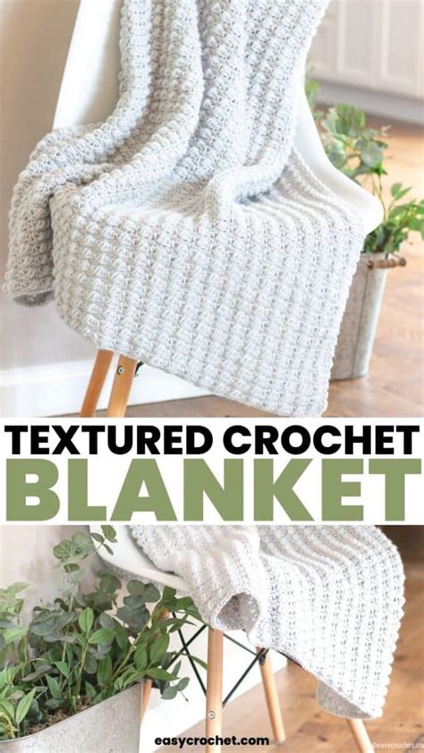 Textured Puff Stitch Crochet Blanket Pattern Easy Crochet Patterns