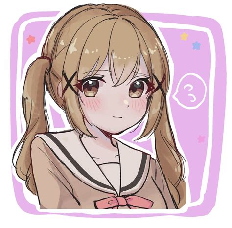 Ayasa M Ichigaya Arisa Bang Dream Commentary Request Girl Blonde Hair Blush Brown