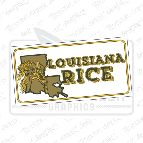 Louisiana Rice License Plate – Bad Bass Designs