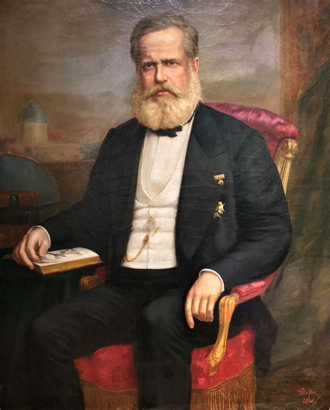 Retrato de Dom Pedro II a cúpula do Imperial Observatório no morro