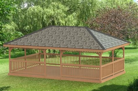 Garden Gazebo Building Plans I Hip Roof 16 X 26 Etsy Israel