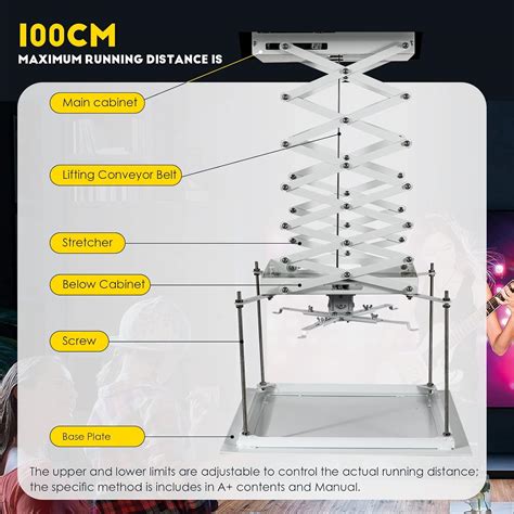 Cgoldenwall Elevador De Proyector El Ctrico Gancho De Montaje
