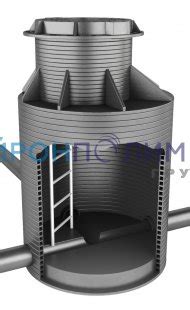 Полимерный (полиэтиленовый) сварной колодец OD/ID 340/300 L=4м - купить ...