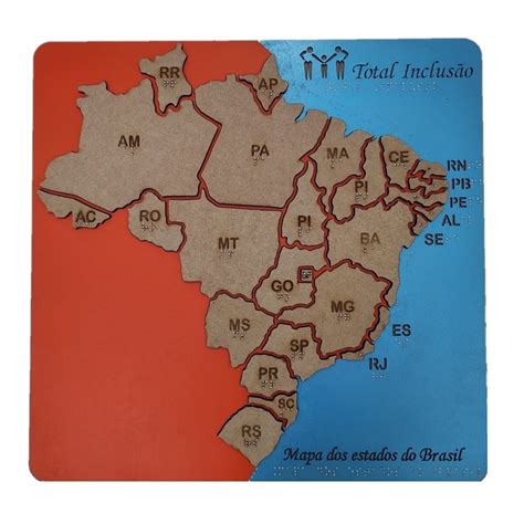 Mapa Tatil Do Brasil - Mapa do Brasil adaptado - Laratec