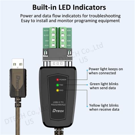 Buy Dtech Usb To Serial Adapter Rs422 Rs485 R232 To Usb Cable 3 In 1