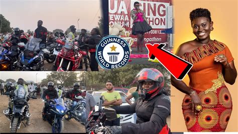 Awwh WATCH HOW Bikers Display To Cheer Afua Asantewaa To Break And