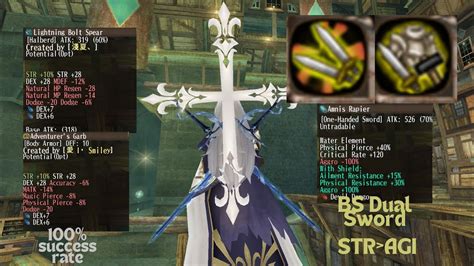 Toram Online Blacksmith Build Dual Sword Str Agi Level