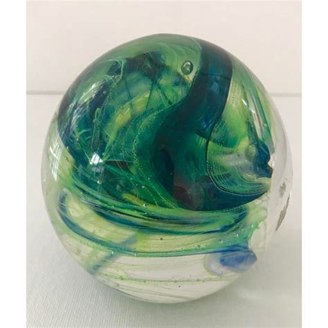 1970s Vintage Kerry Glass Handmade Paper Weight Chairish