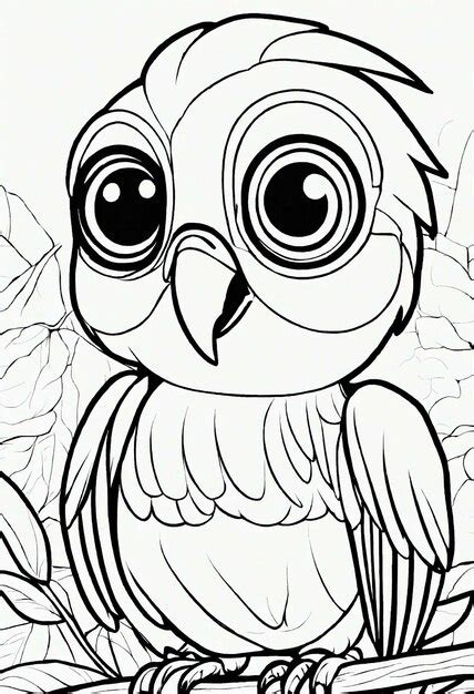 Premium Photo Parrot Line Art Photo