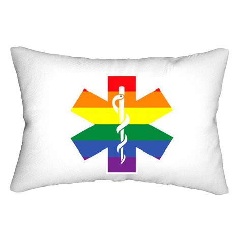 LGBT Pride Paramedic EMT Gay Pride Homosexual First Responder Lumbar Pillows Sold By