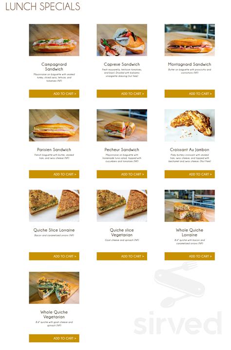 La Gourmandine menu in Pittsburgh, Pennsylvania, USA