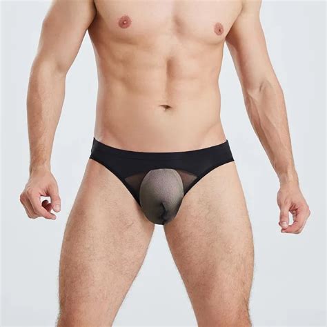 Underpants AIIOU Men S Bikini Sexy Gay Underwear Briefs Transparent