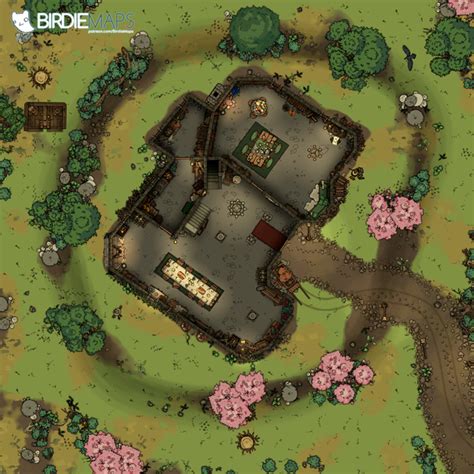 [FREE] Noble Manor [30x30 sq / 150x150 ft.] | BirdieMaps | Tabletop rpg