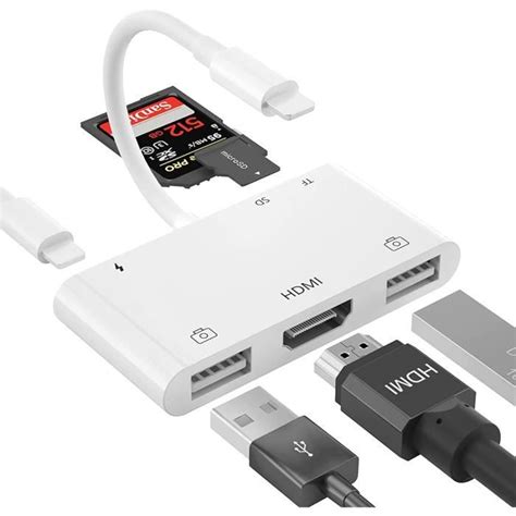 Hub Usb Limics Hdmi Otg Lighting Vers Av Num Rique En Lecteur