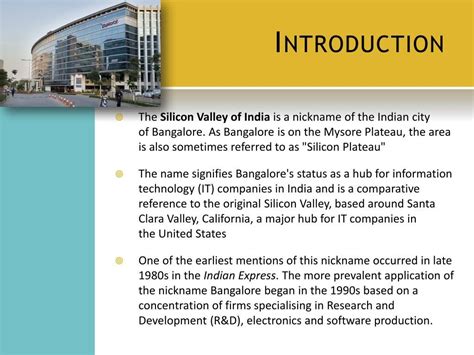 Ppt Silicon Valley Of India Bengaluru Powerpoint Presentation Free