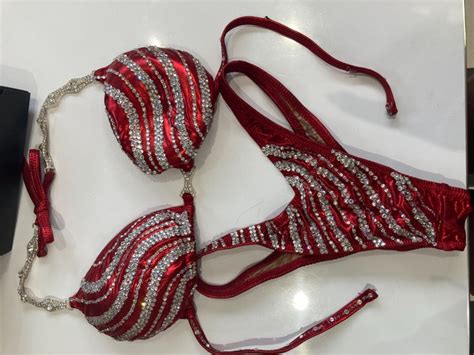 Swimsuit Figure Bikini Red Npc Ifbb Bodybuild Gem