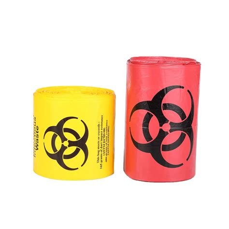 Autoclavable Large Capacity Red Biohazardous Disposal Medical Waste