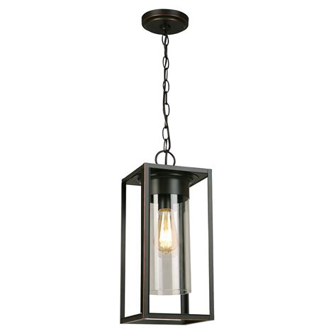 Eglo Walker Hill 736 In W X 1763 In H 1 Light Oil Rubbed Bronze Outdoor Hanging Pendant