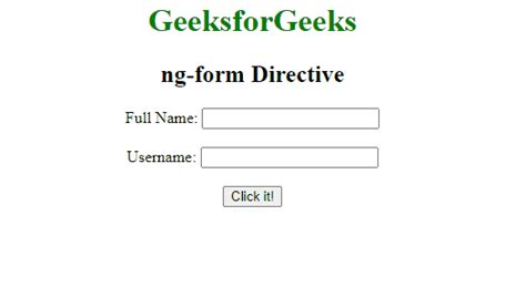 AngularJS Ng Form Directive GeeksforGeeks