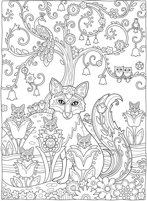 Welcome To Dover Publications Creative Haven Fanciful Foxes Coloring