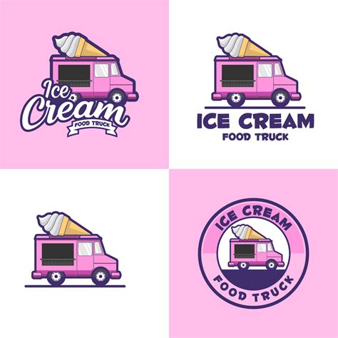 Ice Cream Food Truck Logo Template 5274704 Vector Art At Vecteezy