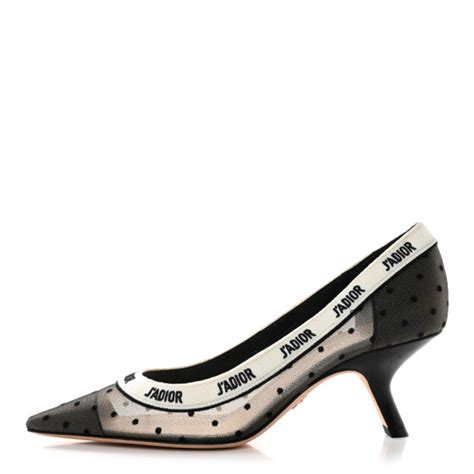 Christian Dior Plumetis Ribbon J Adior Mm Pumps Black Nude Fashionphile