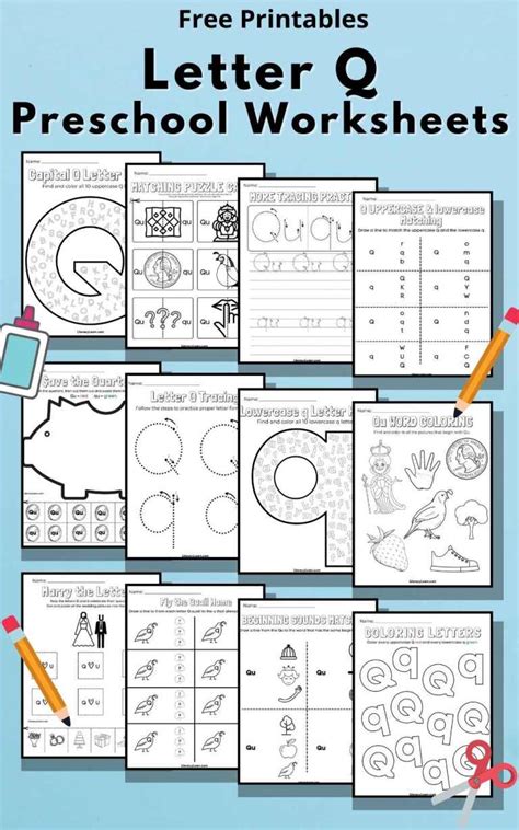 13 Letter Q Worksheets For Preschool Free Printables Literacy Learn