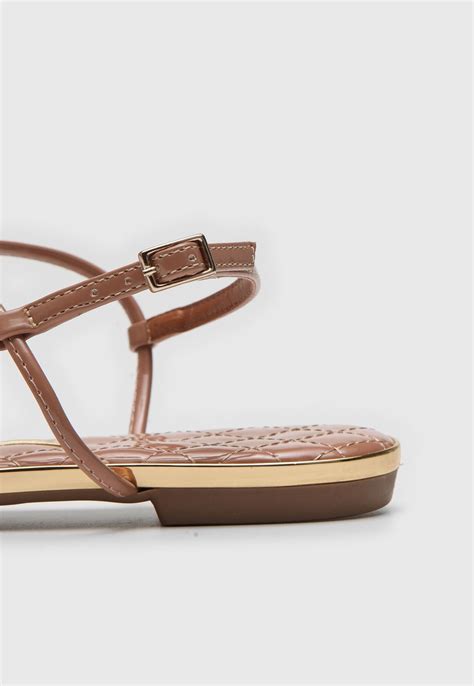 Sandália Rasteira Santa Lolla Salomé Nude Compre Agora Dafiti Brasil