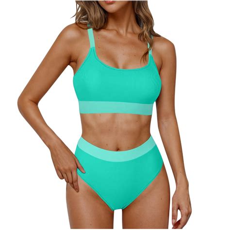 BeAi Swimsuit For Women Bikini Womens Bathing Suits High Waist Athletic Swimwear For