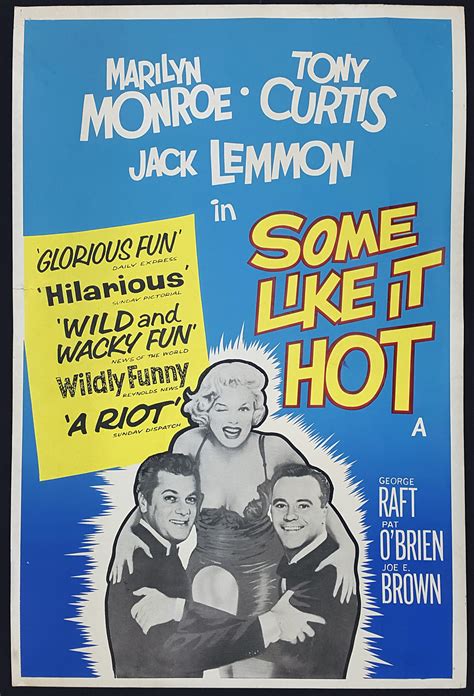 Some Like It Hot Marilyn Monroe Original Vintage Uk Double Crown Film Poster Picture