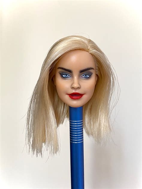 Custom Realistic Barbie Ooak Repaint Doll Cara Delevigne Ooak Blonde Millie Repainted Head