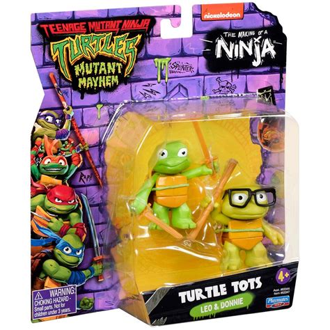 Teenage Mutant Ninja Turtles Mutant Mayhem Turtle Tots Leo And Donnie Figures