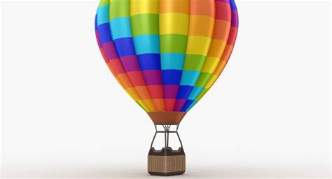 Hot Air Balloon 02 3D Model 34 3ds Obj Fbx Max Free3D