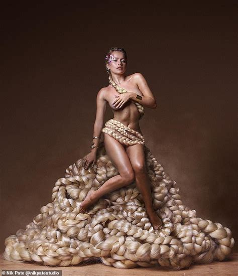 Love Island Star Tasha Ghouri Strips Nude With Just A Long Blonde Braid To Cover Her Modesty In