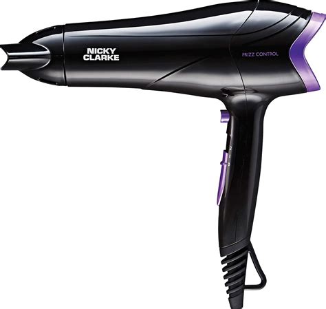 Nicky Clarke 2200w Lightweight Frizz Control Fast Dry Dc Ionic Hair Dryer 2 Heat And Speed